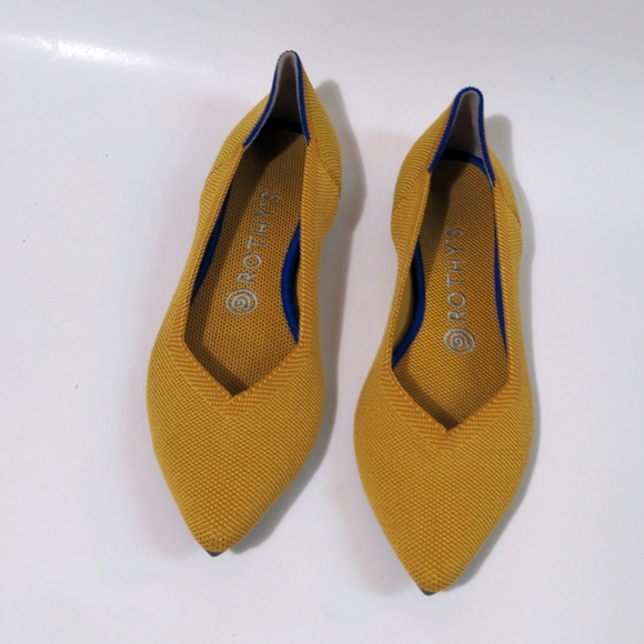 ROTHY'S THE POINT MARIGOLD WOMEN'S FLAT SHOE - Picture 2 of 15